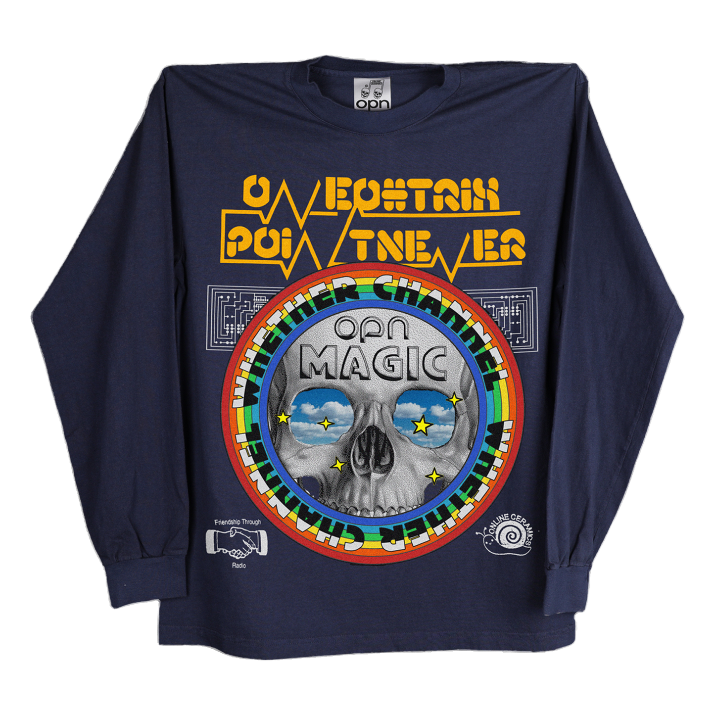 Skull Navy Blue Longsleeve